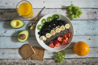 Gezonde voeding en fruit voor diëtetiek begeleiding
