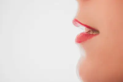 Close-up van lippen tijdens logopedische spraaktherapie